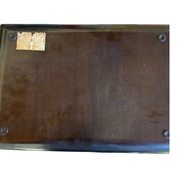 Ivy Couroc of Monterey CA Black Tray Vintage World Coins Historical‎ Mid Century - Picture 5 of 6